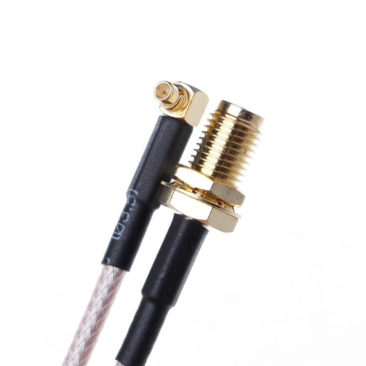 RG316 SMA Female to MMCX Right Angle Male Braid Cable, Length:15cm RG316 SMA Female to MMCX Right Angle Male Braid Cable, Length:15cm